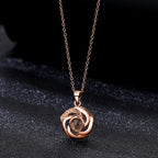 gifts for wife 925 Silver Necklace Personalized Flower Projection Photo Necklace detail 3