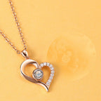 Personalized Heart Pendant Photo Projection Necklace
