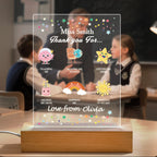 Custom Name Back to School Transparent Night Light Decor White Light Teacher's Day Gift