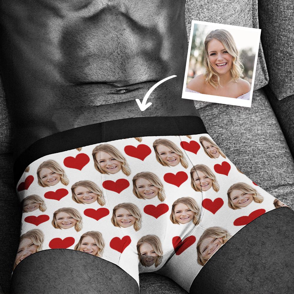 personalized face photo mens underwear gift for boyfriend custom style