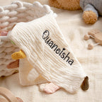 Personalized Soothe Towel Bibs Soft Sleeping Towel with Embroidered Name Gifts for Baby