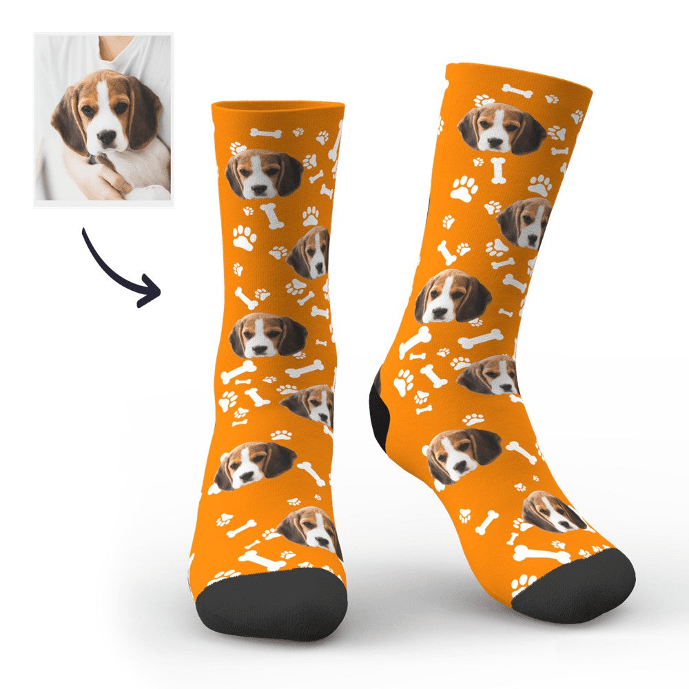 Socks Personalized Pet Portrait for Pet Lover Gifting Black