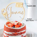 Custom Name Cake Topper Personalized Wooden School Child Cake Decoration