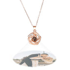 gifts for wife 925 Silver Necklace Personalized Flower Projection Photo Necklace detail 1