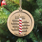 Personalized Christmas Family Ornament Custom Family Member Names Gift for Christmas