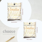 Personalized Name Book Cover with Pocket Book Cover Protector Gift for Book Lover