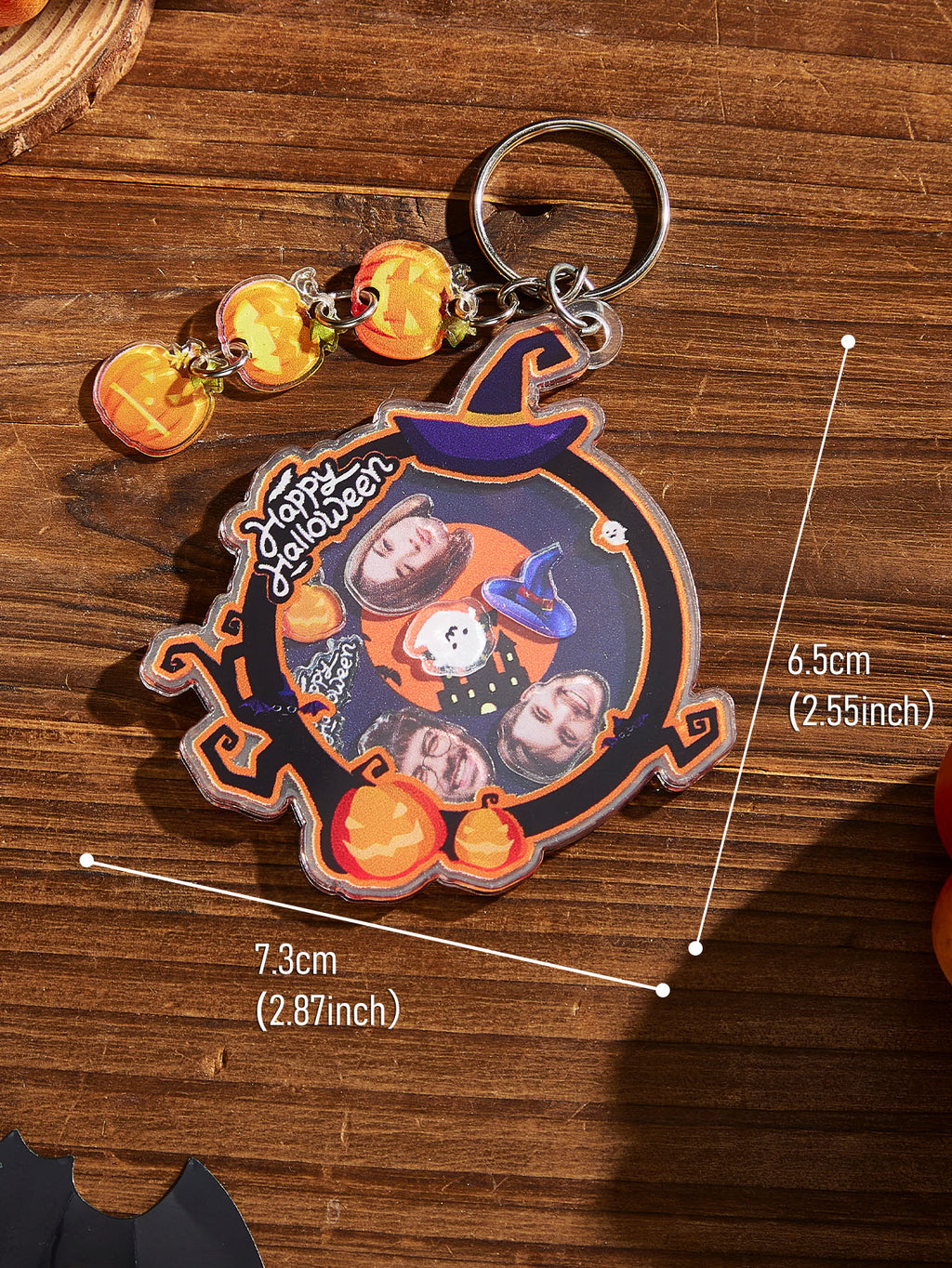 Personalized Hallowmas Keychain with Face Funny Keychain for Hallowmas Gifts
