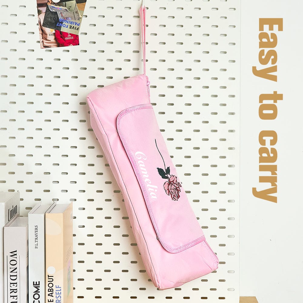 Personalized Birth Flower Heating Rod Storage Bag Waterproof Hairdressing Tool Kit Travel Accessories Gift for Her