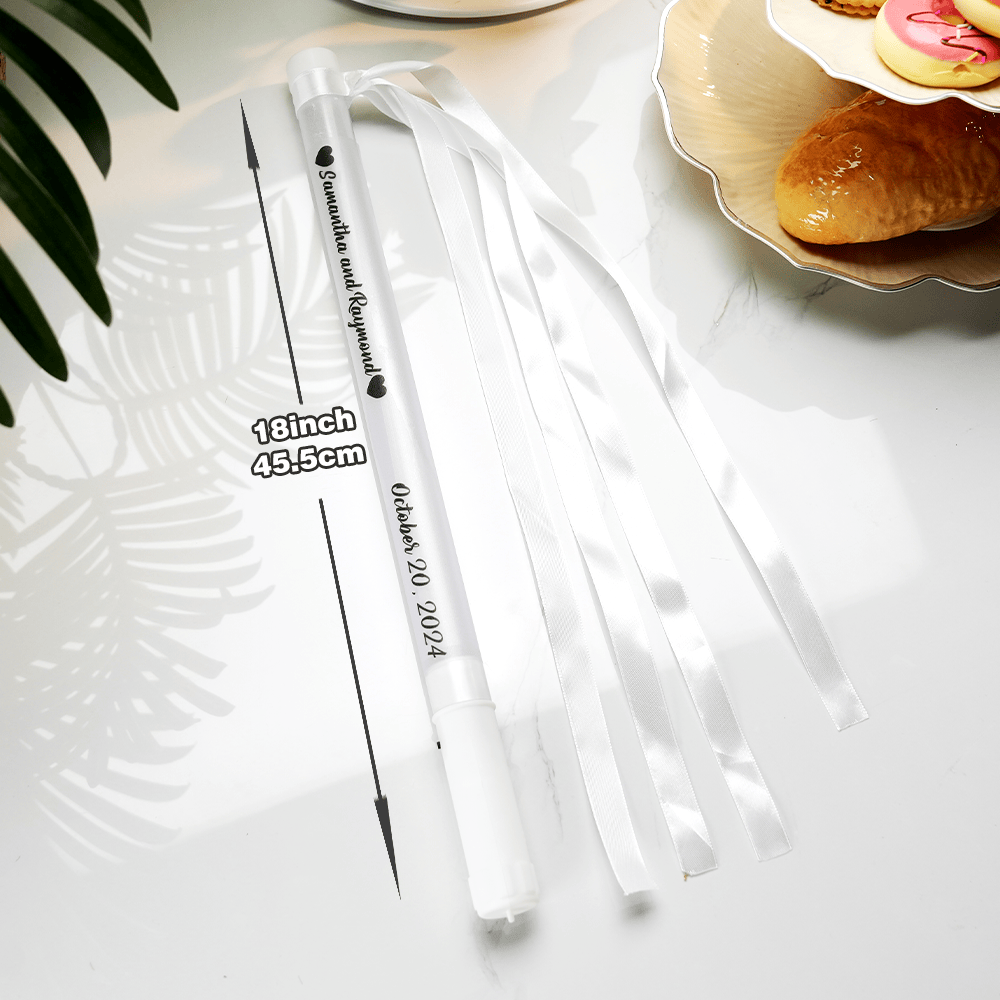 Let Every Exit Shine with Celebration - Personalized LED Wedding Wands - Custom Ribbon Light Party Favors For Wedding Party Gift Ideas