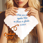 Personalized Embroidered Wedding Handkerchief Mother of the Bride or Groom Gift