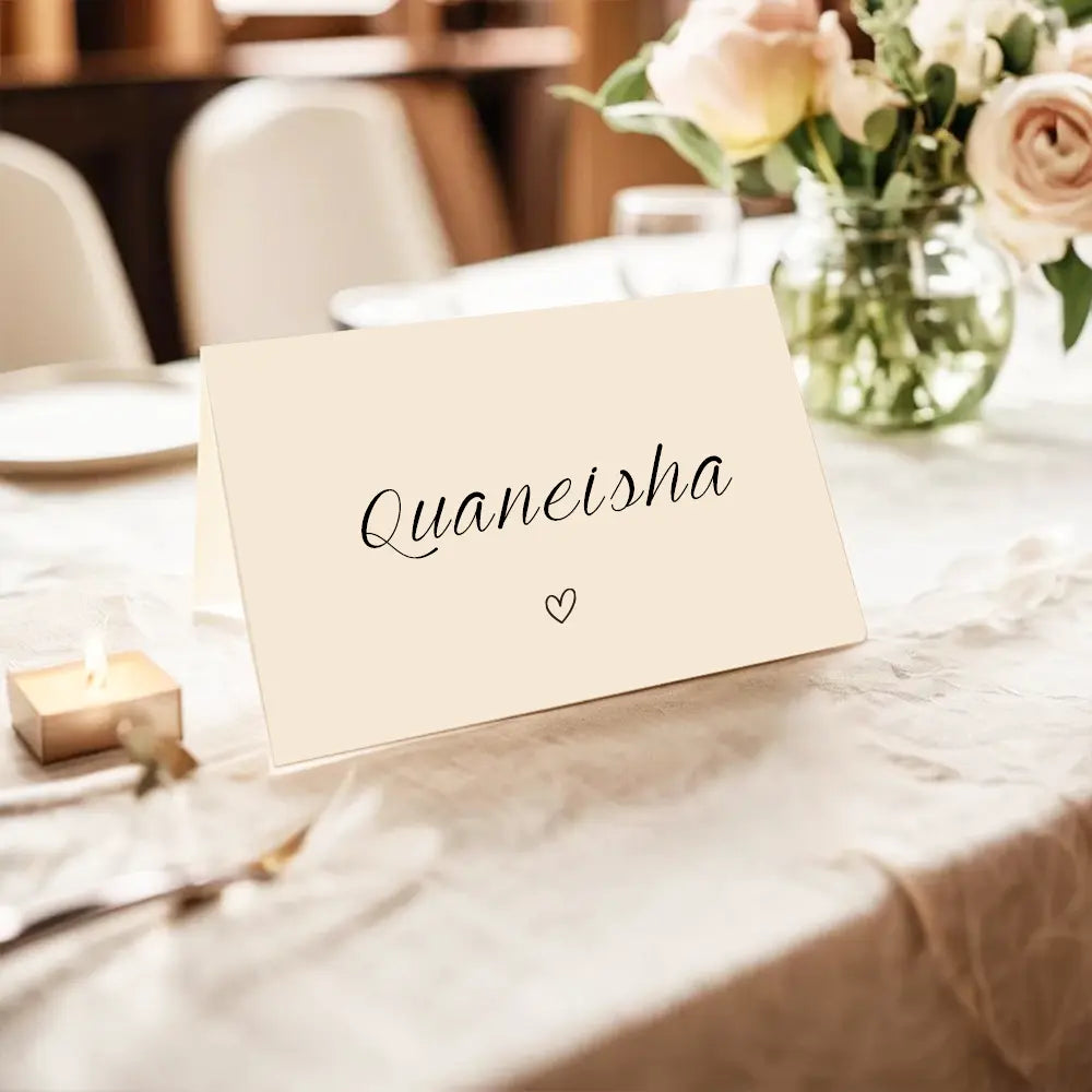 Personalized Wedding Place Names Wedding Table Place Name Cards Minimal Wedding Table Decor