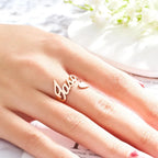 Custom Name Ring Heart Ring Open Adjustable Ring Wedding Gift Anniversary Gift Birthday Gift Valentines Gift