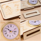 Personalized Wooden Clock Can Custom Photo And Text Wedding Gifts Anniversary Gifts