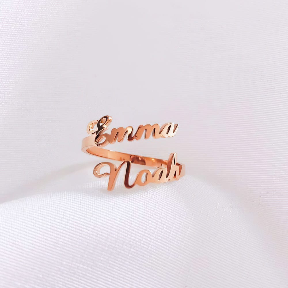 gifts for wife To My Beautiful Wife - Heartfelt Gift - Two Names Ring Double Name Open Ring S925 Silver - gifts for wife - Ch
