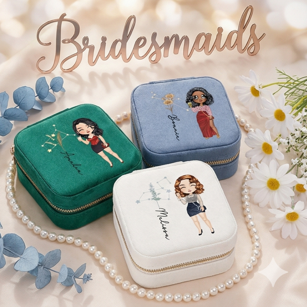 light blue jewelry box personalized gift for best friend