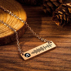 Personalized Bar Necklace Music Code Necklace Engraved Name Stainless Steel Necklace Gift