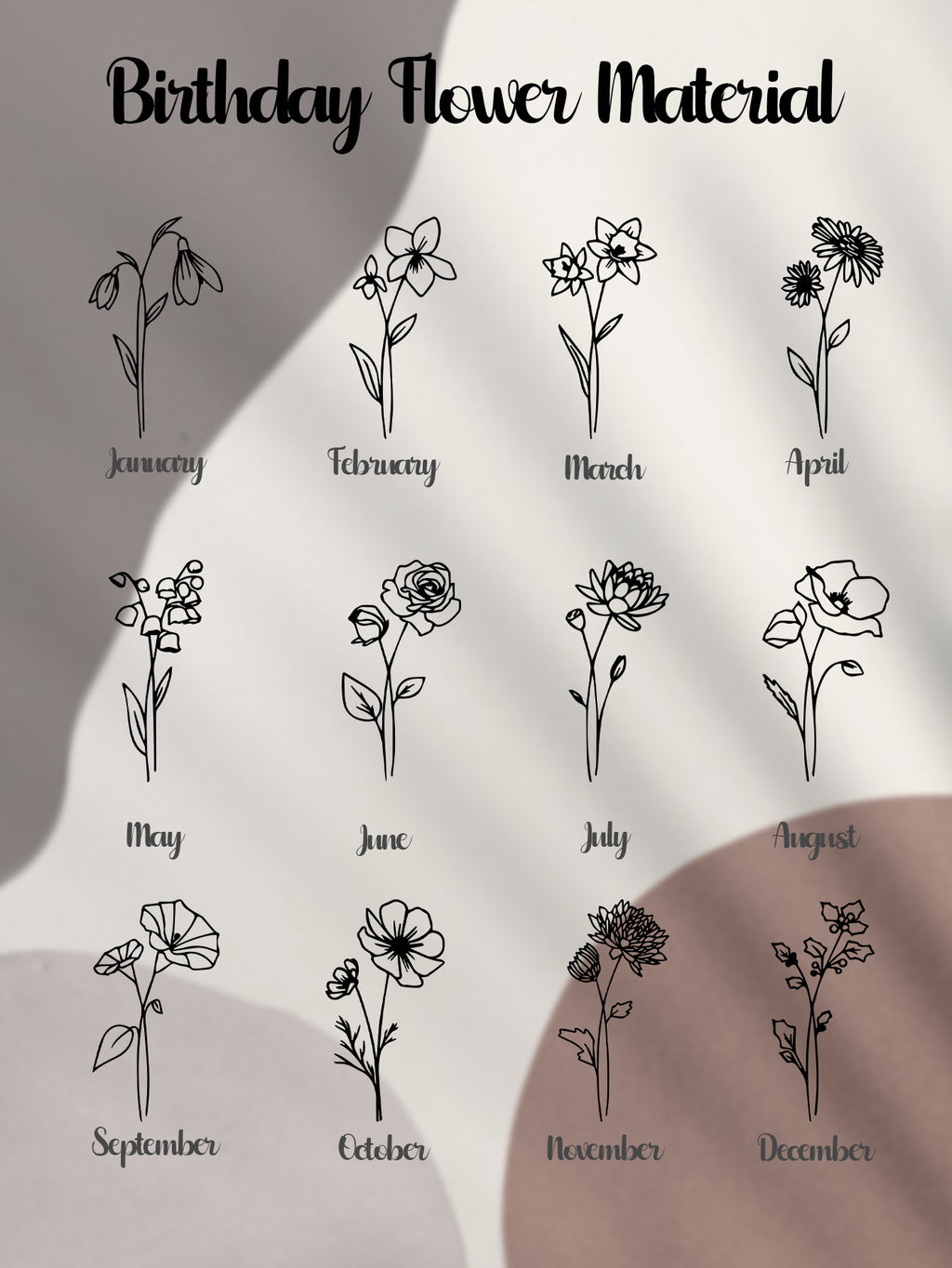 Personalized Birth Flower Round Flasks with Name 5oz Glitter Flask Wedding Birthday Gift for Her