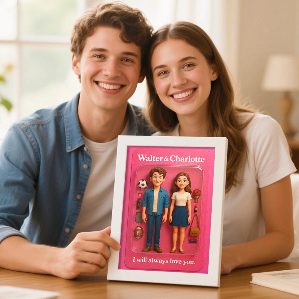 Fully Body Custom Cartoon Style Figure Portraits Personalized Toy Box Art Custom Photo Frame Decorations Flat Printed Image