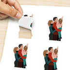 Personalized Stickers 50 Pack Custom Art Portrait Stickers for Water Bottles Notebook Laptop