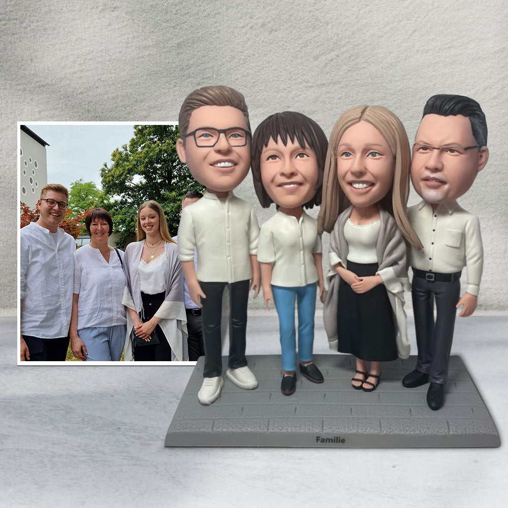 custom bobble head capture moment miniature handcrafted desk display pet lover fully front view