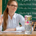 Personalized 20oz Skinny Tumbler with Straw Back to School Appreciation Gift for Teacher