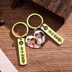 Custom Music Code Keychain Custom Name in Heart Shape Keychain for Her