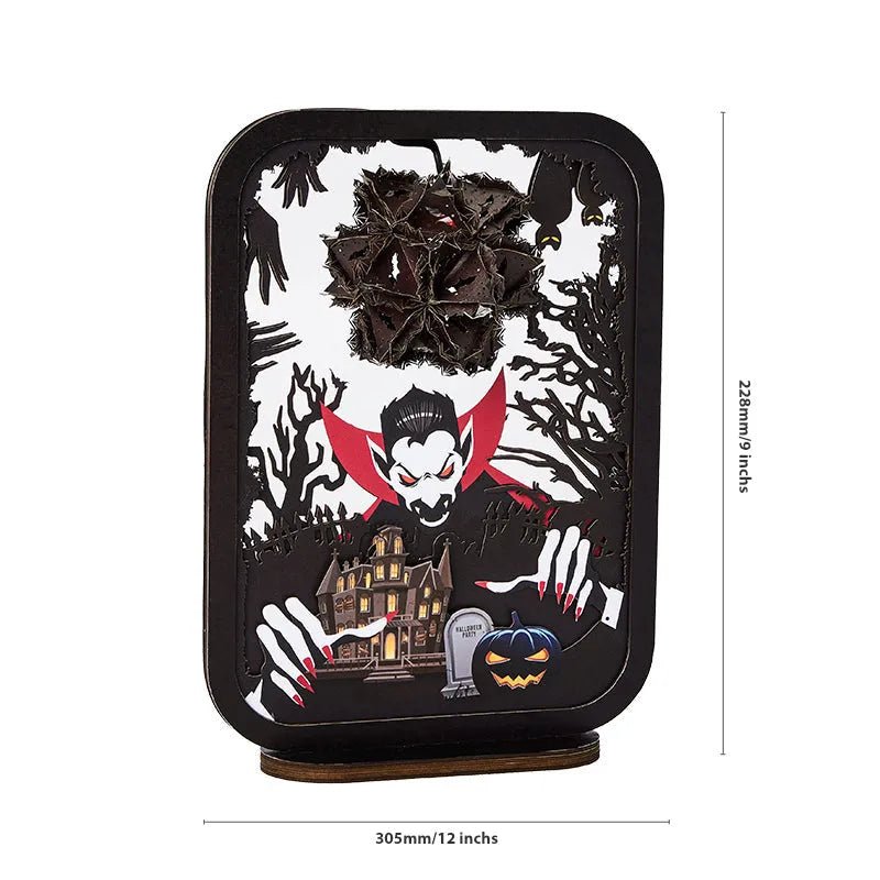 3D Paper Sculpture Night Light Fall Truck Halloween Gifts for Kids and Adults Great Decor Light in Bedroom Living Room - DiyGiftly