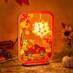 3D Paper Sculpture Night Light Fall Truck Halloween Gifts for Kids and Adults Great Decor Light in Bedroom Living Room - DiyGiftly