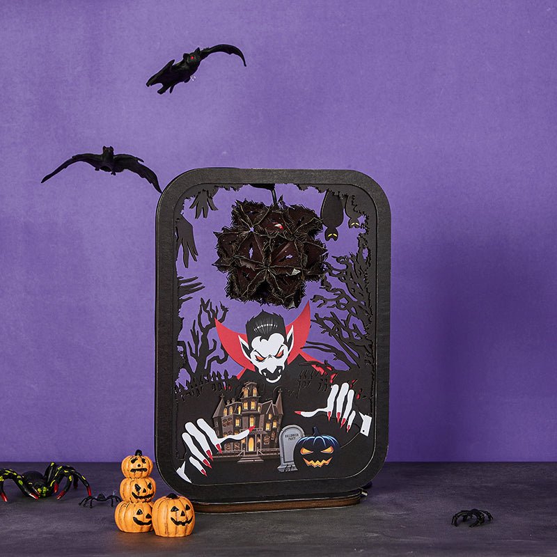 3D Paper Sculpture Night Light Fall Truck Halloween Gifts for Kids and Adults Great Decor Light in Bedroom Living Room - DiyGiftly