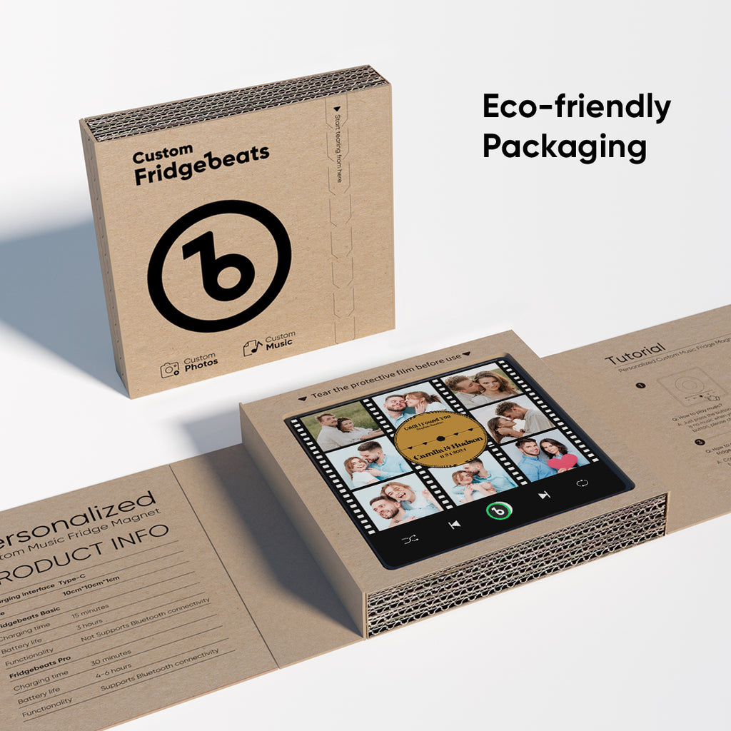 FridgeBeats Framed New 4.0 Upgrade Custom Music Fridge Magnet Film Photo Collage Style Fridge Magnet Gift for Lover