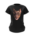 Personalized Pet Portrait T Shirt for Pet Lover Gifting Soft Graphic Print Man Black