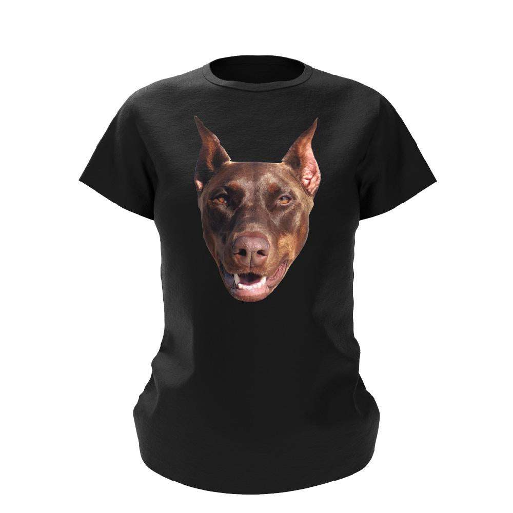 Personalized Pet Portrait T Shirt for Pet Lover Gifting Soft Graphic Print Man Black