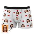 personalized face photo boxer briefs heart theme design gift for boyfriend custom style
