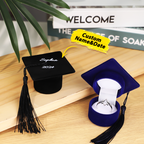 Personalized Graduation Cap Ring Box Class of 2024 Graduation Gift for Graduate