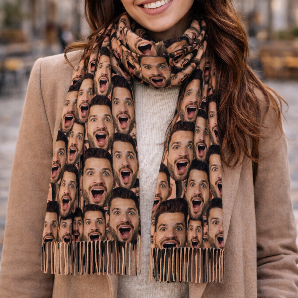 Women Scarf Imitation Cashmere Tassel Scarves Custom Gift for girlfriend personalized gift romantic style