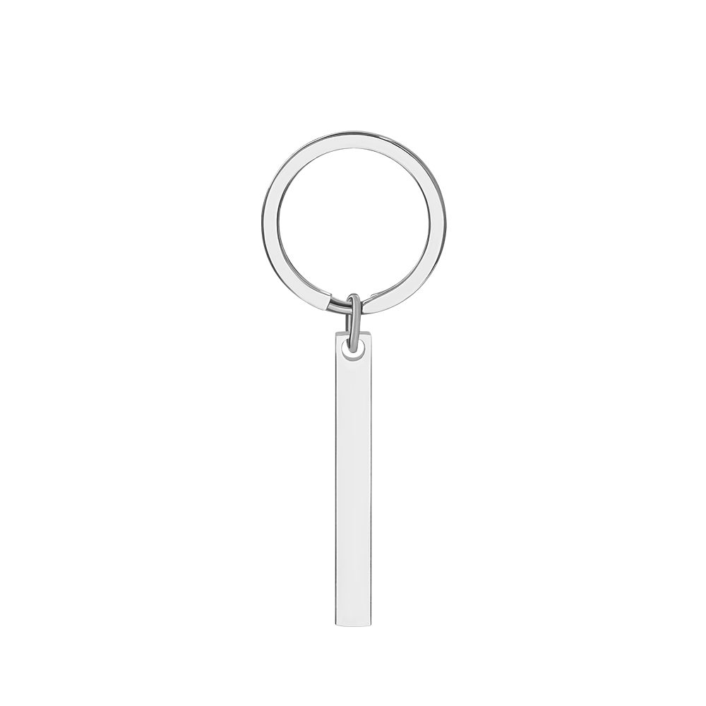 Personalized 3D Bar Keychain Engraved Music Code Key Chain