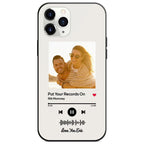 Custom Scannable Music Code Glass iPhone Cases with Picture