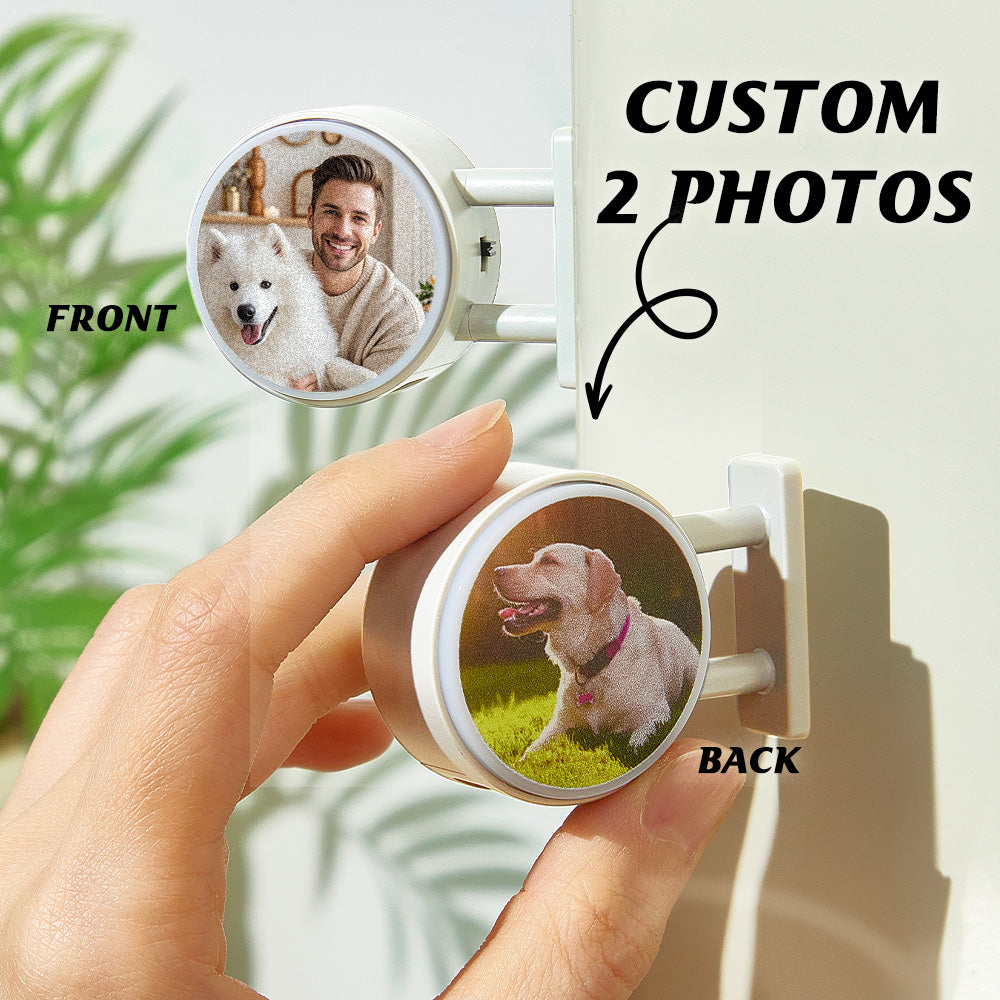 Personalized Refrigerator Magnet with Light Photo Fridge Magnet Gift for Family or Friends