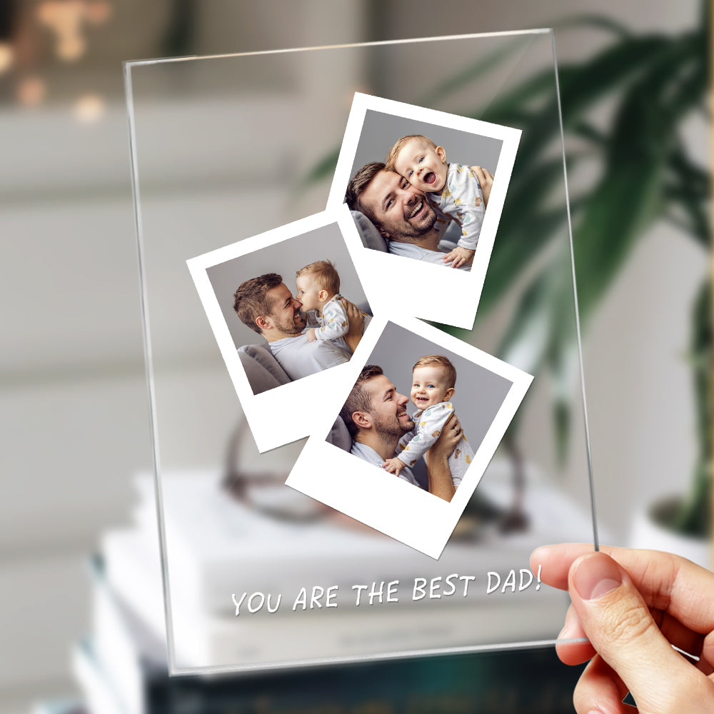 personalized custom gift for dad with clear acrylic finish