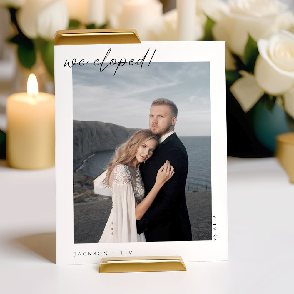 Personalized Elopement Announcement Wedding Announcement Elopement After Party Invitation Card