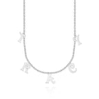 Personalized Sterling Silver Letter Initials Necklace Name Jewelry Necklaces