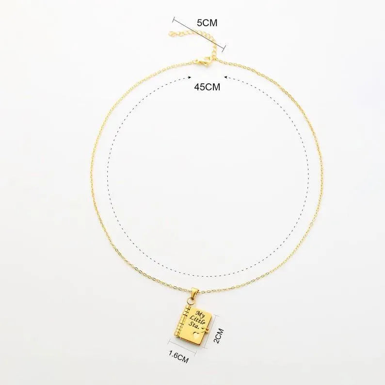 necklace reading gift personalized gift for daughter custom detail