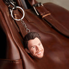 Personalized Bobblehead Keychain - Custom 1 Person Head Design