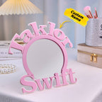 Personalized 3D Printed Mirror with Text Makeup Mirror Birthday Gift for Her