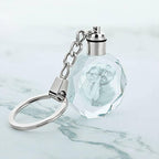 Personalized Photo Octagon Crystal Keychain Couples Gifts