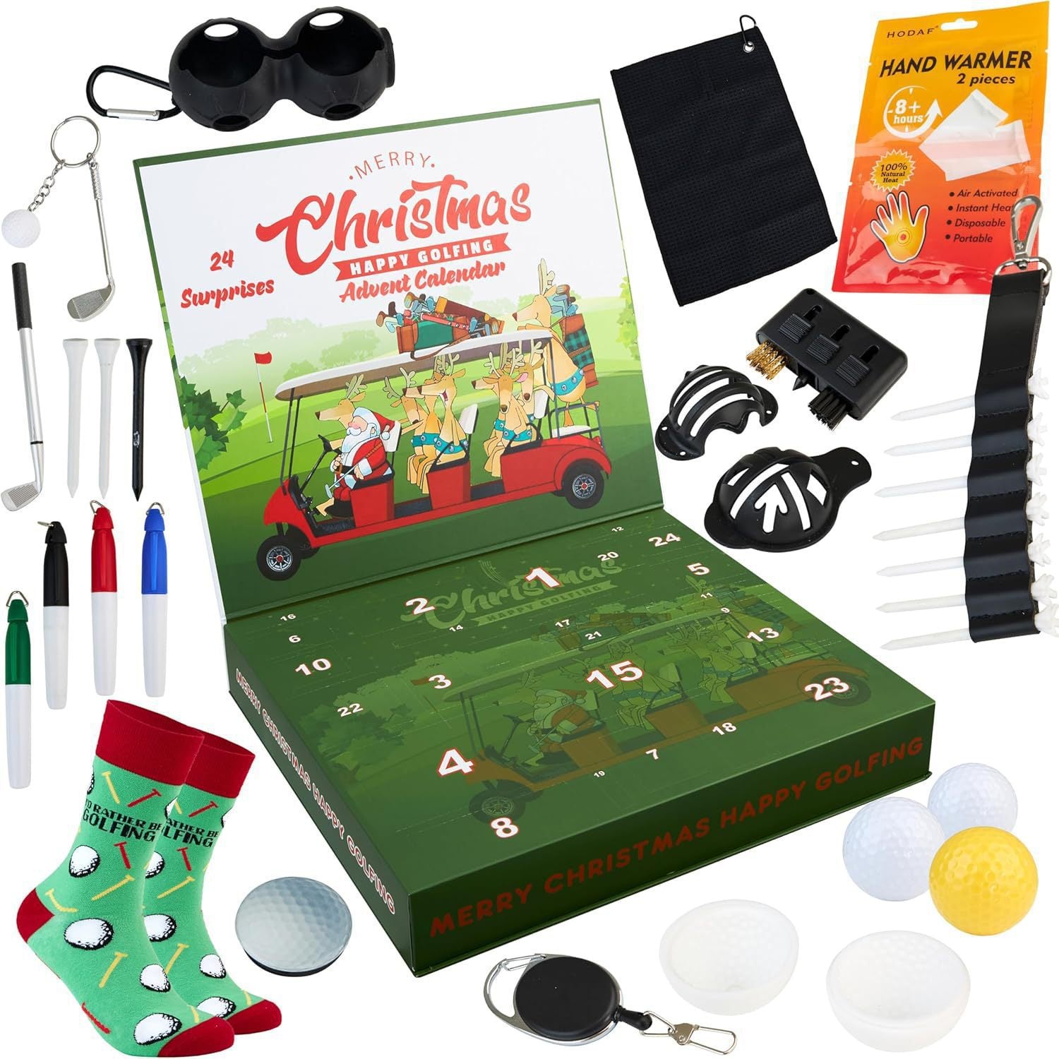 Golf Christmas Advent Box – Christmas Countdown Set Surprise Gift for Golf Lovers