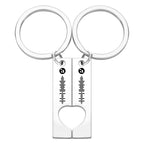 Best Gift For Friend 2 Personalized Music Code Keychain | Heart Cut Out Keychain