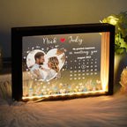 Personalized Photo LED Light Frame Gift for Love's Sweetest Moments - My Greatest Happiness Is Meeting You Valentines Gift