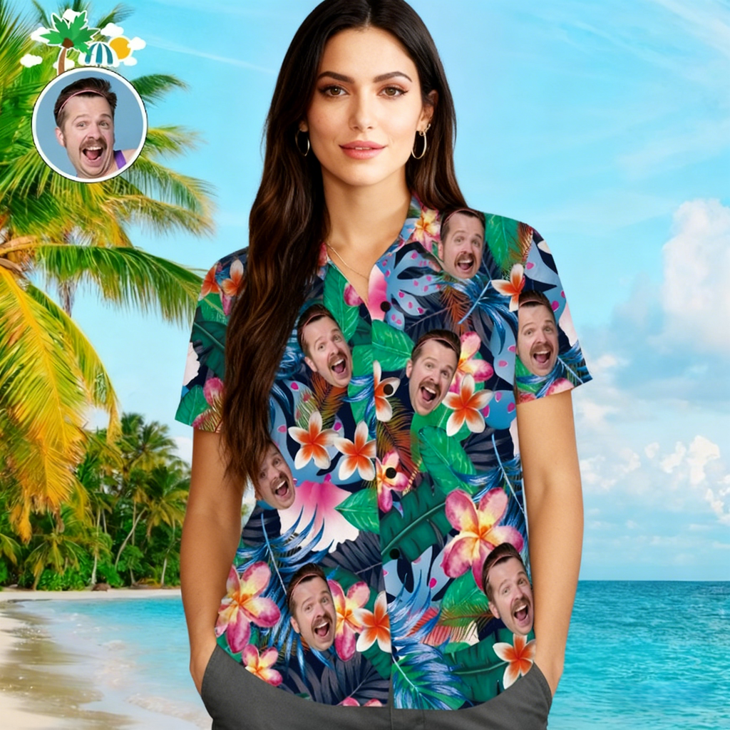 Custom Hawaiian Shirts Colorful Flowers Online Preview Personalized Aloha Beach Shirt For Men