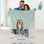 Office Buddy Blanket Humor Personalized Pet Portrait with Name Blanket